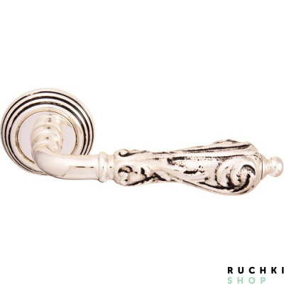 Ручка на розетке 50P LIBRA 229P, Серебро с чернением, Melodia