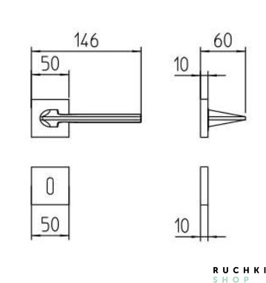Ручка на розетке KIRI, Матовый хром, Mandelli 