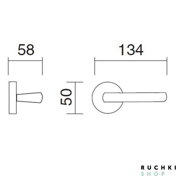 Ручка на розетке Ninfa, Матовый хром/хром, Pasini 