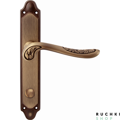 Дверная ручка на планке DAISY 285/158, Матовая бронза, Melodia 