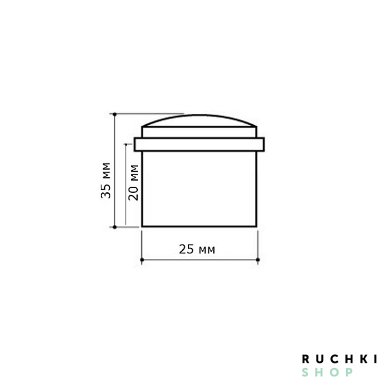 Ограничитель дверной 3696, Бронза матовая, Fimet 