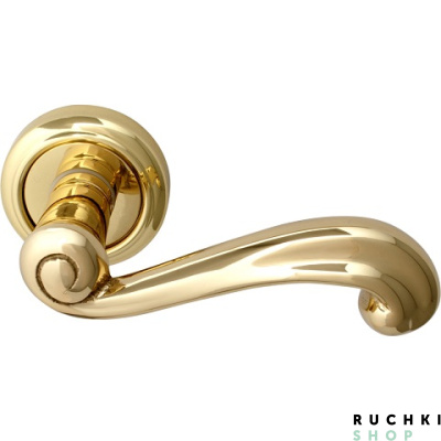 Ручка на розетке 50V RICCIO (РИЧЧИО) 131V, Полированная латунь, Melodia 