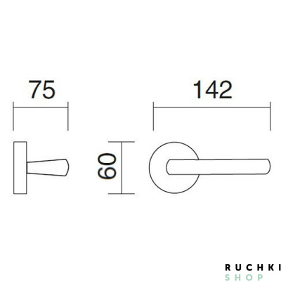 Ручка на розетке Corolla, Бронза, Pasini 