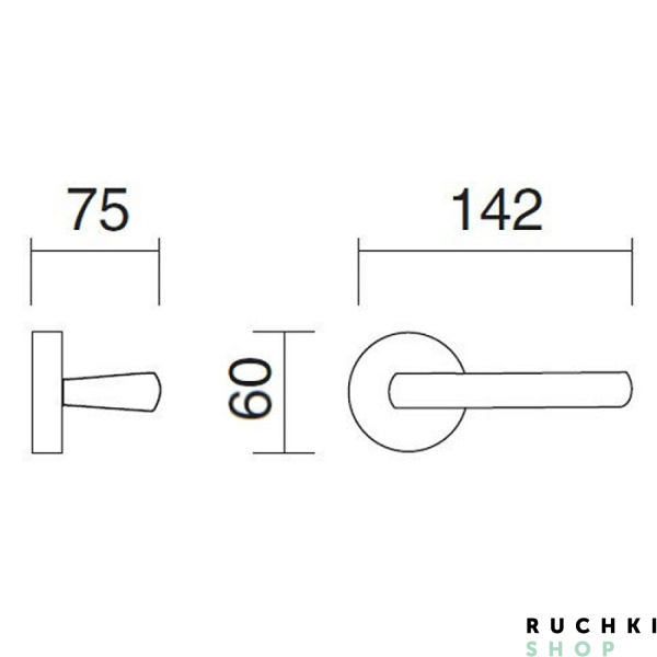 Ручка на розетке Corolla, Бронза, Pasini 