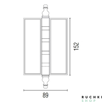 Изображение универсальной петли B 5015 152*89*4 mm, Золото 24 К+коричневый, Class