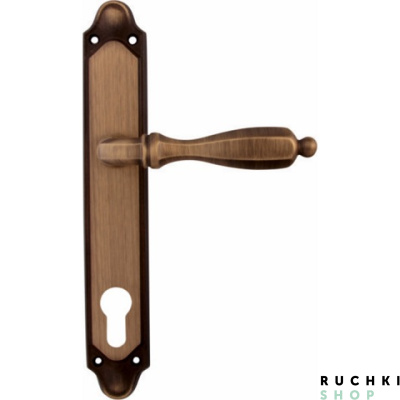 Дверная ручка на планке CAMILLA 298/158, Матовая бронза, Melodia 