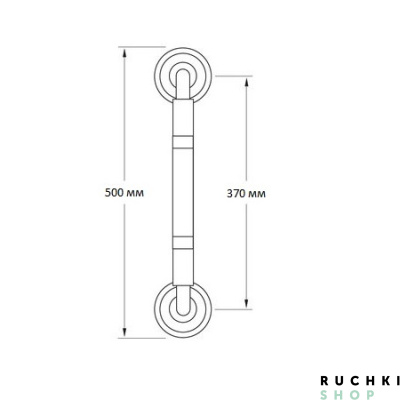 Ручка-скоба IMPERO MT 108 Z (ИМПЕРО) 500 мм, Бронза вестерн, Zermat 