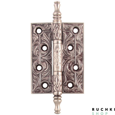 Петля универсальная B 5010 102*76*3,5 mm, Старинное серебро матовое+коричневый, Class