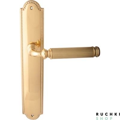 Дверная ручка на планке RANJA 290/458, Полированная латунь, Melodia 