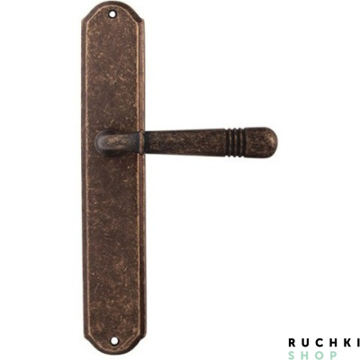 Дверная ручка на планке ALFA 293/131, Античная бронза, Melodia