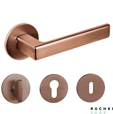 фото 3095 матовый винтаж с фиксатором и накладкой на ключевой цилиндр