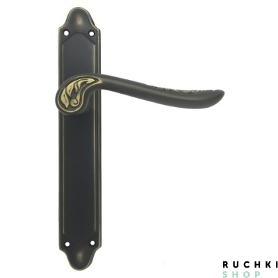 Дверная ручка на планке DAISY 285/158, Затемненная бронза, Melodia 