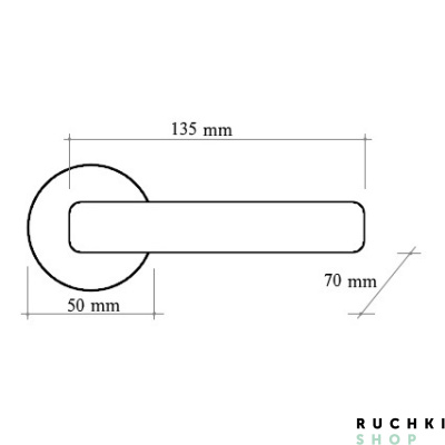 Ручка на розетке 50V RANIA (РАНЬЯ) 290V, Полированная латунь, Melodia 