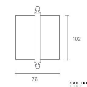 Схема универсальной петли VDF 102, Латунь состаренная, Val de fiori