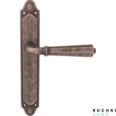 Дверная ручка на планке DENVER 424/158, Античное серебро, Melodia 