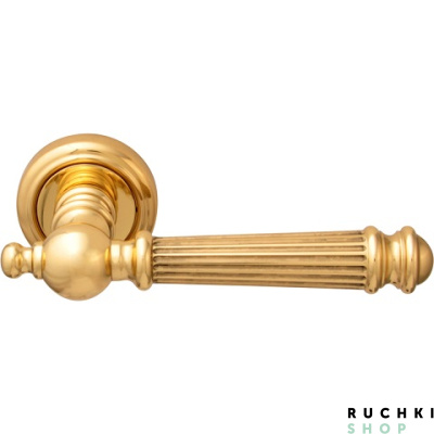 Ручка на розетке 50V VERONICA (ВЕРОНИКА) 102V, Полированная латунь, Melodia