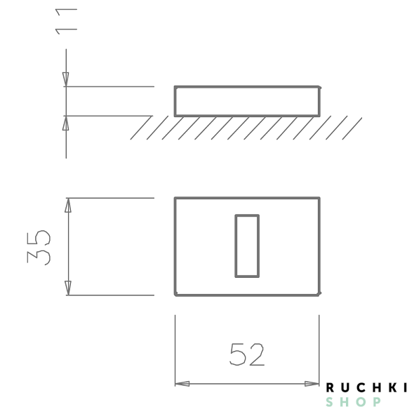 Накладка под ключ буратино 1985 RE, Матовый хром, Tupai 
