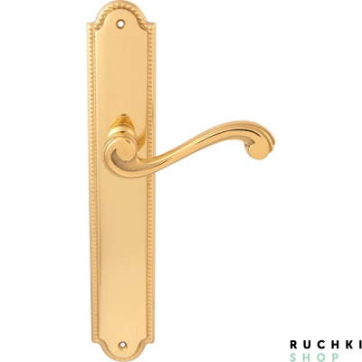 Дверная ручка на планке CAGLIARI 225/458, Полированная латунь, Melodia