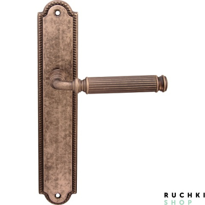 Дверная ручка на планке RANJA 290/458, Античная бронза, Melodia