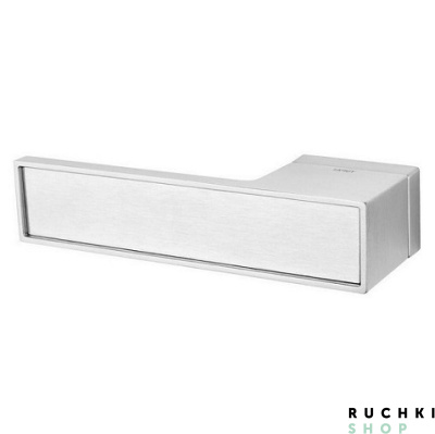 Ручка на прямоугольной розетке 3084 матовый хром Тупай