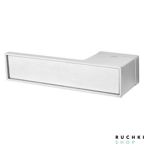 Ручка на прямоугольной розетке 3084 матовый хром Тупай