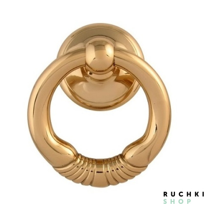 Ручка-гонг MARGARET 120*150 мм, Латунь полированная, Melodia 