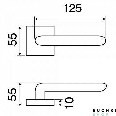 Ручка на розетке ICE (Айс) , Матовый хром, Fimet 