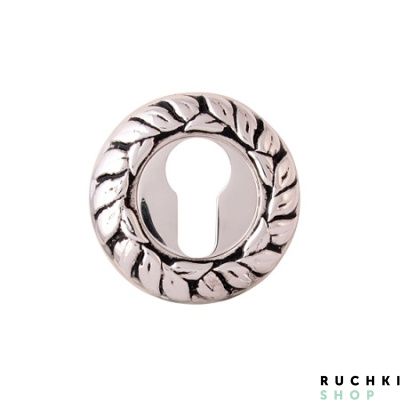 Накладка под цилиндр CUL 60mm, Серебро с чернением, Melodia