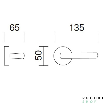 Ручка на розетке Laura Liscia, Полированная латунь, Pasini 