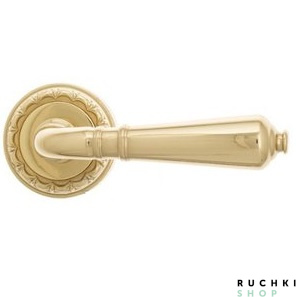 Ручка на розетке 50D ANTIK 130D, Полированная латунь, Melodia 