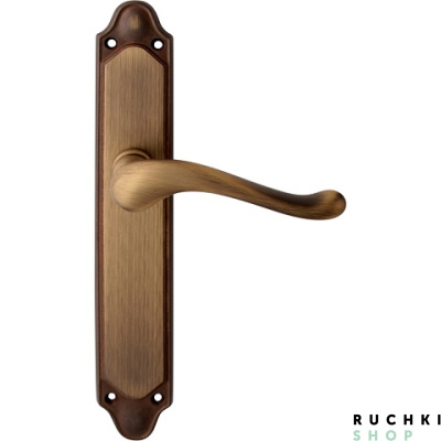 Дверная ручка на планке PALMA 129/158, Матовая бронза, Melodia 