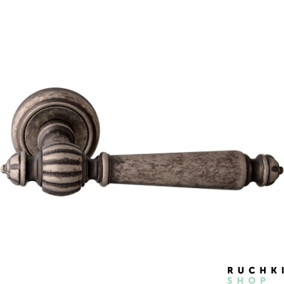 Ручка на розетке 50V MIRELLA (МИРЕЛЛА) 235V, Античное серебро, Melodia 