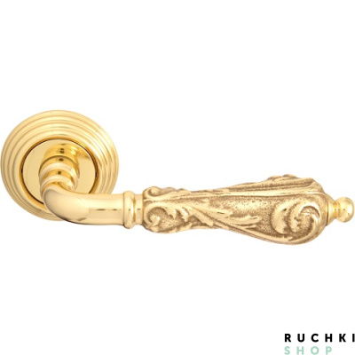 Ручка на розетке 50P LIBRA 229P, Полированная латунь, Melodia