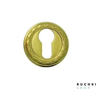 Накладка под цилиндр CUL 50D, Полированная латунь, Melodia