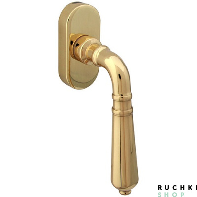 Оконная ручка ANTIK 0130, Полированная латунь, Melodia 