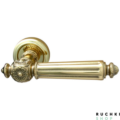 Ручка на розетке 50V NIKE (НАЙК) 246V, Полированная латунь, Melodia 