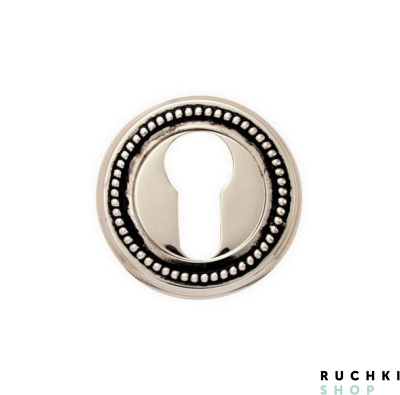 Накладка под цилиндр CUL 50L, Серебро с чернением, Melodia