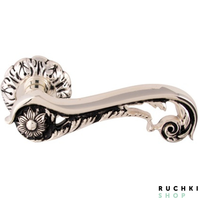 Ручка на розетке JADE 1115, Серебро 925 с чёрной патиной, CLASS