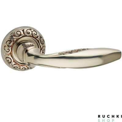 Ручка на розетке ANNA, Французское серебро, Fimet