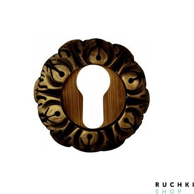 Накладка под цилиндр J-rose 60мм, Матовая бронза, CLASS