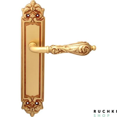 Дверная ручка на планке LIBRA 229/PASS, Французское золото, Melodia 