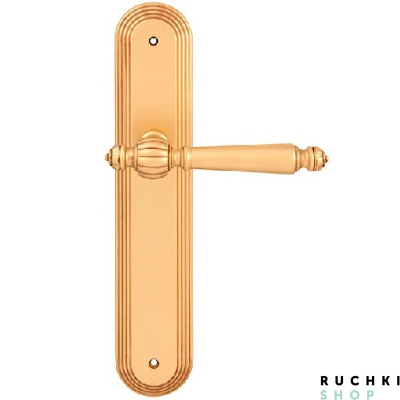 Дверная ручка на планке MIRELLA 235/235, Французское золото, Melodia