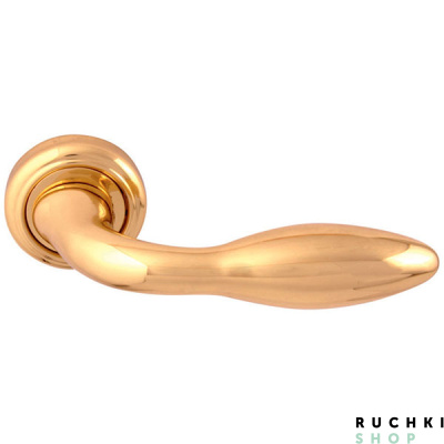 Ручка на розетке 50V LISCIA 242V, Полированная латунь, Melodia 