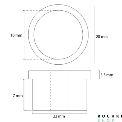 Схематическое изображение Дверная ручка Venezia Unique 