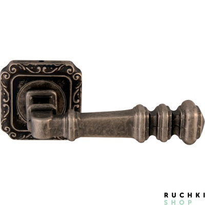 Ручка на розетке 50Q ZARA 299Q, Античное серебро, Melodia 