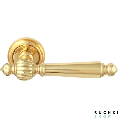 Ручка на розетке 50V MIRELLA (МИРЕЛЛА) 235V, Полированная латунь, Melodia 