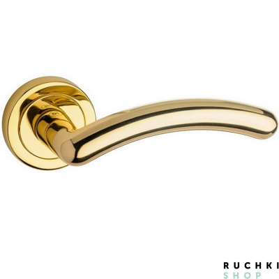 Ручка на розетке Dena, Полированная латунь, Pasini