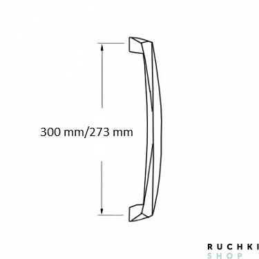 Ручка-скоба 768 CRYSTAL 300 mm, Полированный хром, Forme 