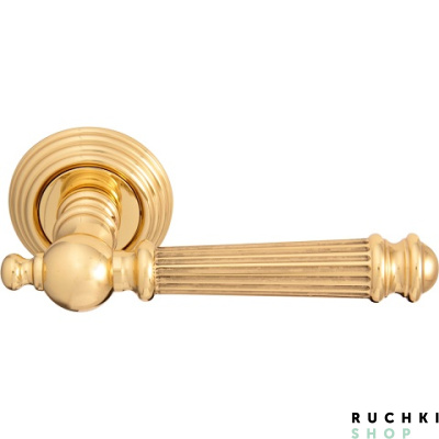 Ручка на розетке 50P VERONICA (ВЕРОНИКА) 102P, Полированная латунь, Melodia