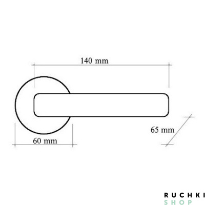 Ручка на розетке 60mm MIRELLA (МИРЕЛЛА) 235, Античная бронза, Melodia 